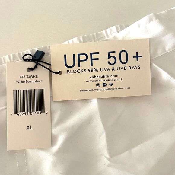 Cabana Life Women’s UPF 50+  White‎ short Size XL Blocks 98% of UVA+UVB rays NWT - Picture 6 of 10